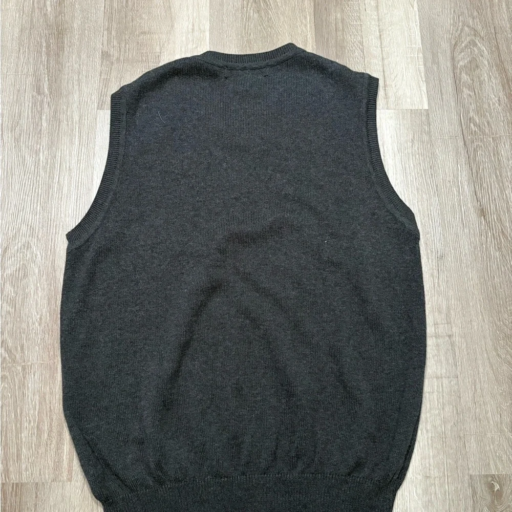Brooks Brothers Charcoal V-Neck Sweater Vest